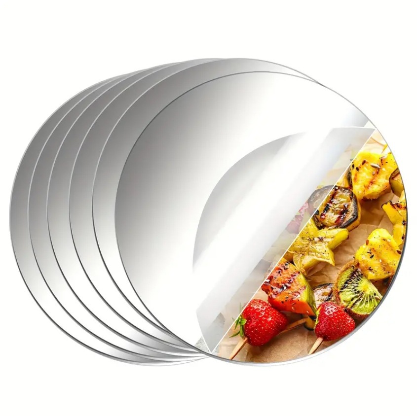 Conference Table Round - 6 Pack Acrylic Round Mirrors Non