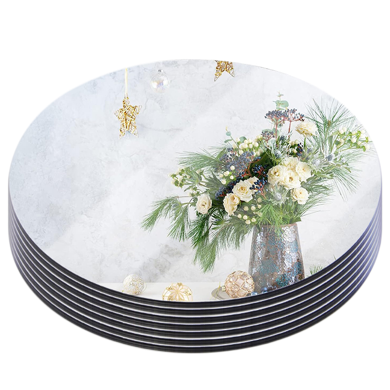 20cm Round Mirror Glass Tray   - Conference Table Round 评论和价格
