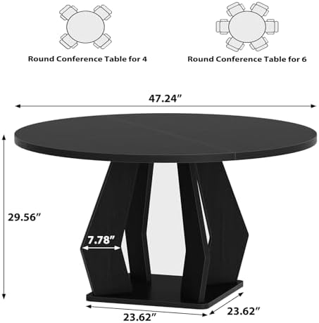 Round Conference Table for 4-6 - Conference Table Round 评论和价格