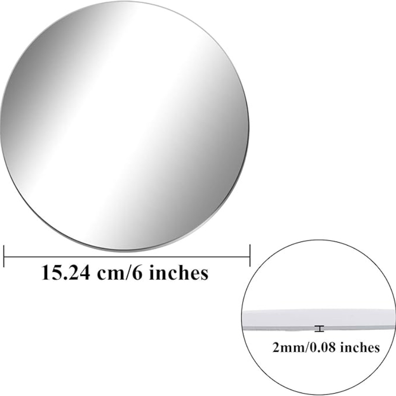 6 Pack Acrylic Round Mirrors N - Conference Table Round 评论和价格