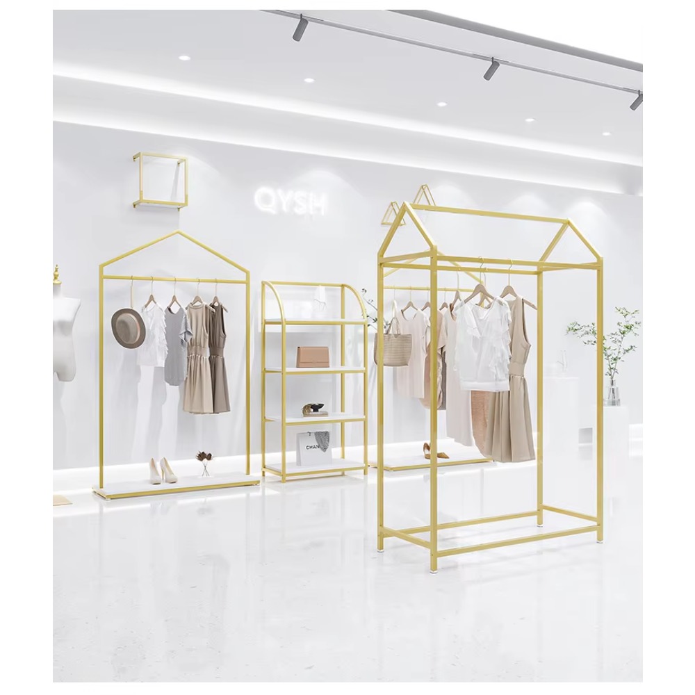 Polished Gold Stainless Steel  - Coat Rack Standing 评论和价格