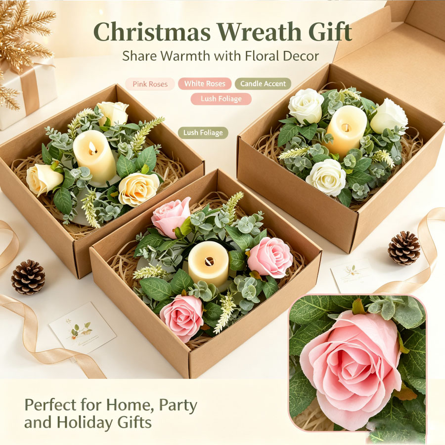 Artificial Rose Wreath Shaped  - Conference Table Round 评论和价格