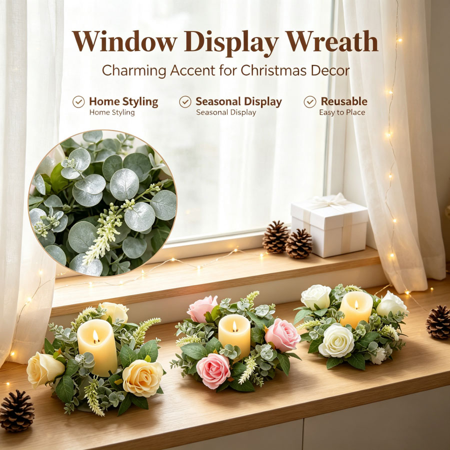 Artificial Rose Wreath Shaped  - Conference Table Round 评论和价格