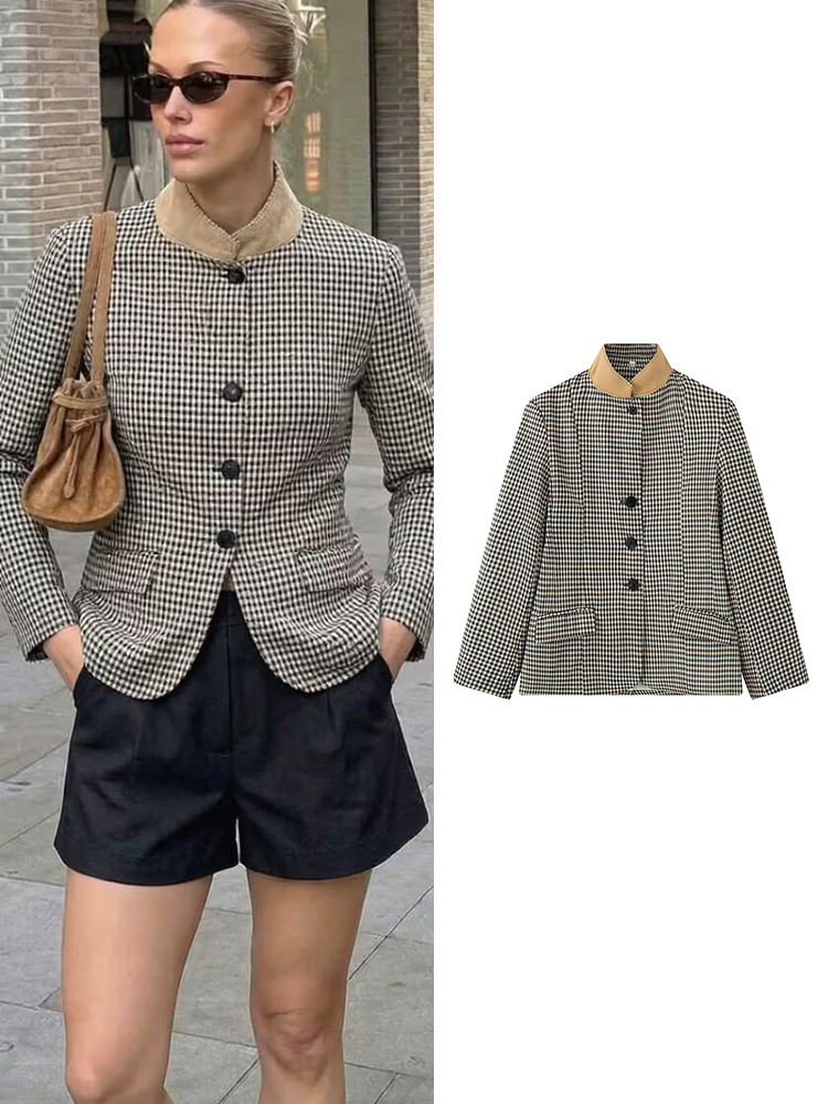 TFMLN Women's Vintage Plaid Bl - Coat Rack Standing 评论和价格
